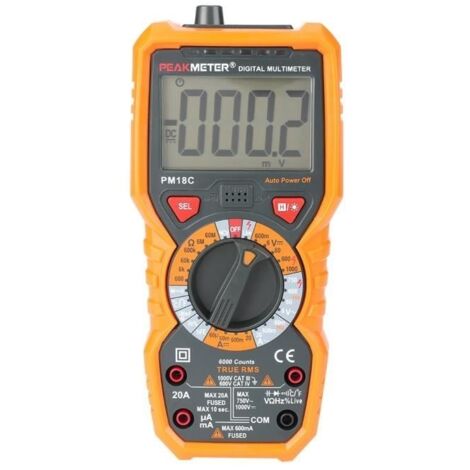Multimètre numérique PM18C pour test de température de fréquence de capacité de résistance de courant de tension-XIO