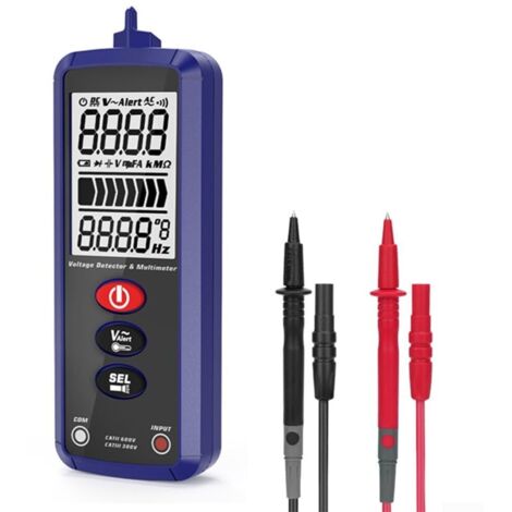 Multimètre numérique portable à écran LCD, multimètre intelligent de continuité de tension de test