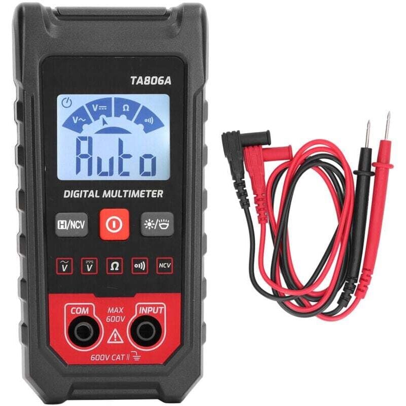 Image of Multimètre Numérique Portable avec Mesure Automatique Voltmètre Ampèremètre Ohmmètre