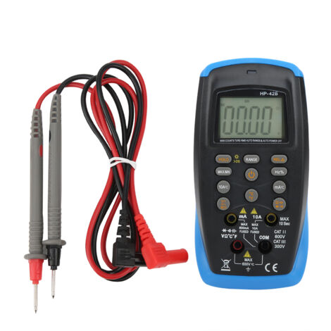 Multimètre Numérique Portable HP‑42B TRMS Mesure Tension/Courant AC/DC Résistance 6000 Points Testeur