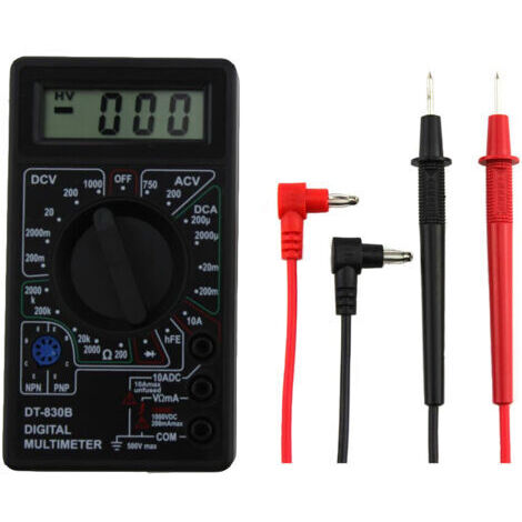 Multimètre numérique professionnel DT832, grand écran LCD, voltmètre de tension AC DC, ammètre Ohm testeur pour usines