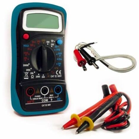 Multimètre numérique six fonctions de mesure avec piles multi-usages - Avidsen - 107100