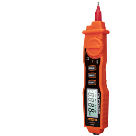 Multimètre numérique stylo sans contact 4000 comptes, tester portable avec tension CA/CC, diode, continuité, rétroéclairage et lampe de poche