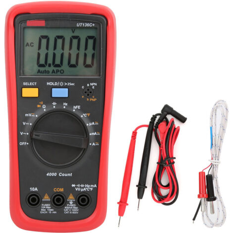 Multimètre numérique UNI-T UT136c Mesure automatique Tension AC/DC Courant Température