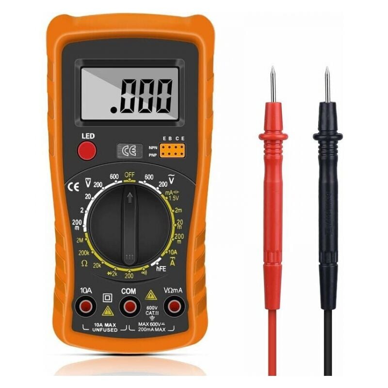 Multimètre Numérique,Multimètre Automatique Numérique,Testeur Electrique Professionnel,Voltmètre/Résistance/Continuité/Diodes Postuler à