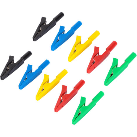 Multimètre pinces de test 30V-60V 10A max pour câbles 6mm, compatibles connecteurs banane 2mm, outils de mesure électroniques