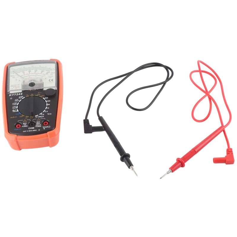 Sunxury - Multimètre pointeur KT7244, compteur de courant de tension de haute précision avec coque de protection antichute