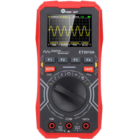 Multimètre portable Oscilloscope Veille automatique Bande passante 1 MHz Taux d'échantillonnage 2,5 Msps 2,4 pouces Mini oscilloscope portable 2 en 1
