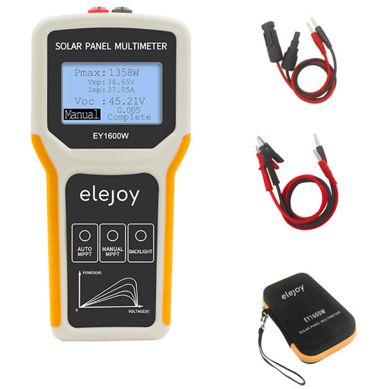 Lifcausal - Multimètre pour panneau photovoltaïque 1600 w Testeur pour panneau solaire Appareil de test de tension en circuit ouvert Point de