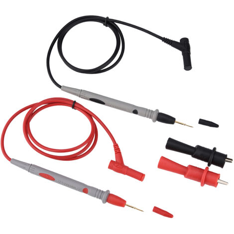 Multimètre Précision 1000V 20A avec Pinces Crocodile et Pointes Dorées pour Mesures Électriques