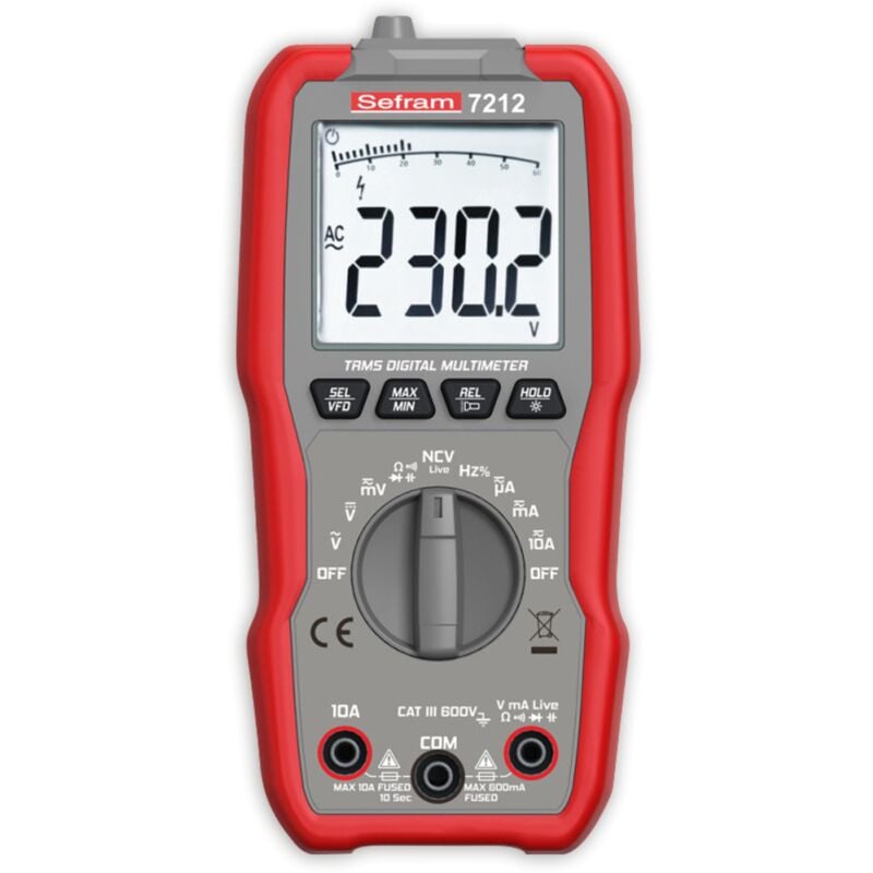 Sefram - Multimètre 7212 - 600V c.a. - 10A c.a.