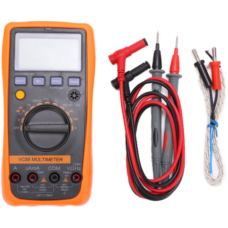 Multimètre VC88 1000V/20A, Test de niveau logique, plage automatique Portable pour la réparation de circuits, développement de circuits intégrés