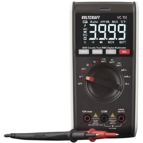 Multimètre VOLTCRAFT VC-12232385 numérique CAT III 600 V Affichage (nombre de points): 4000 W181442