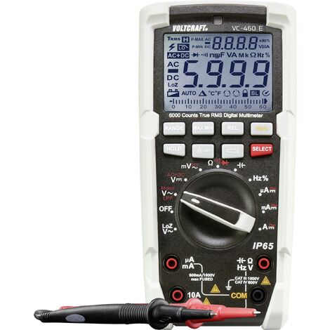 Multimètre VOLTCRAFT VC-460 E numérique protégé contre les projections d'eau (IP65) CAT III 1000 V, CAT IV 600 V Affichage (nombre de points): 600 S775761
