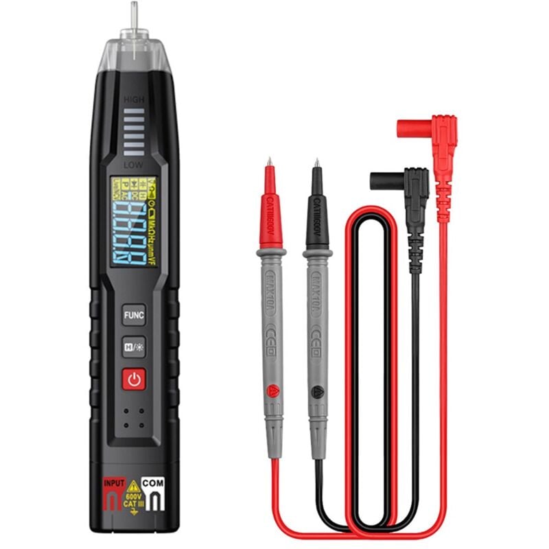 Durficst - Multimètres numériques de type stylo HT122 Multimètre portatif intelligent True rms Écran lcd 4000 points ncv Compteur Voltmètre Testeur