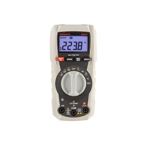 Multimetrix – Multimètre numérique DMM 54 – CAT III 600 V – Affichage 4000 points – Mesures AC/DC – True RMS – Portable et léger - V513473