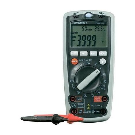 MULTIMETRO DIGITAL 5 EN 1 VOLTCRAFT MT52 FUNCION DE MEDIDA AMBIENTAL CAT III 600 V