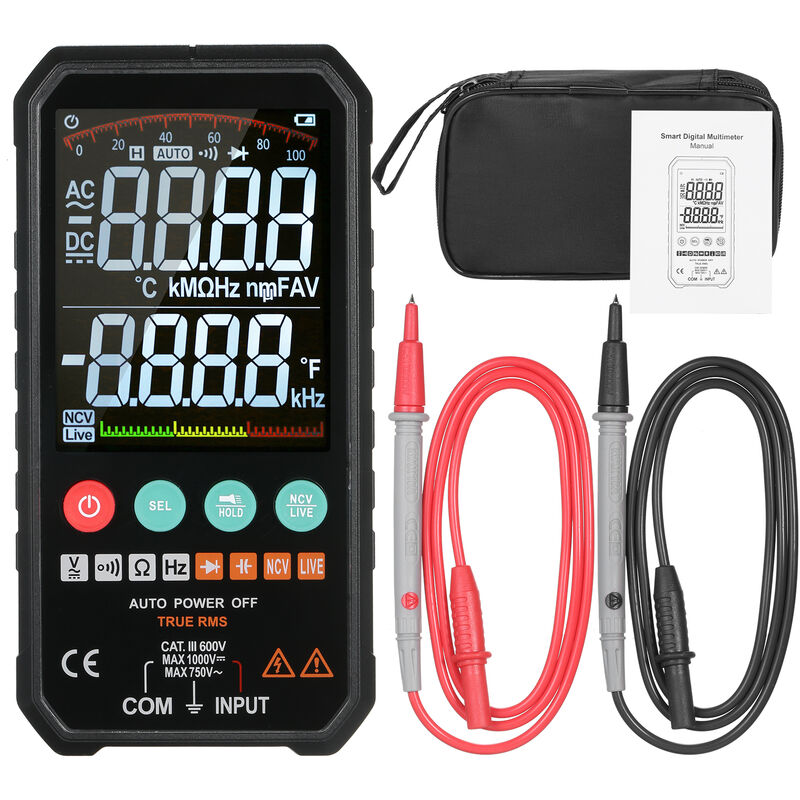 

Multimetro digital LCD, medida inteligente de alta precision,Ano fiscal 107B