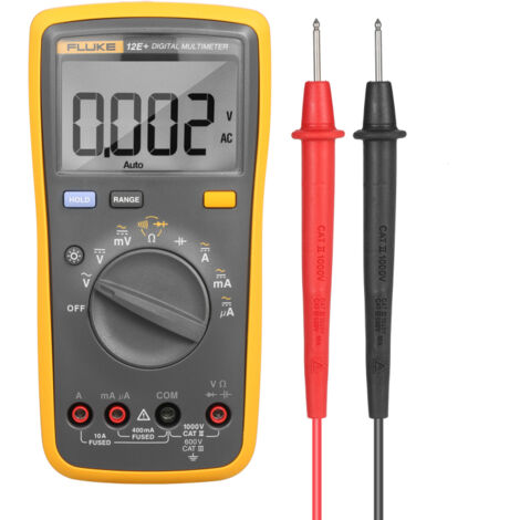 Multímetro digital portátil FLUKE 12E+ de 4000 cuentas, voltímetro, amperímetro, multímetro universal, mide voltaje CA/CC, corriente, resistencia, capacitancia, continuidad, diodo.
