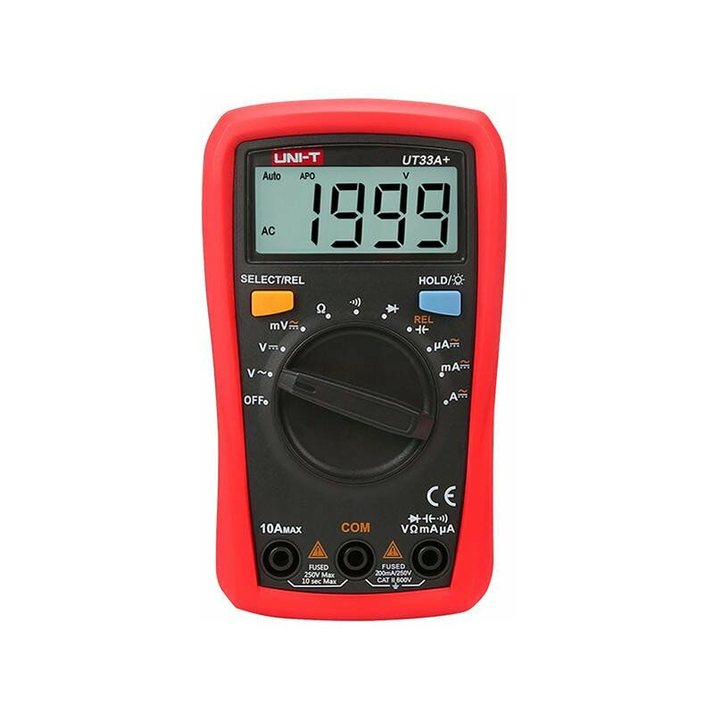 

Uni-t - Multimetro Digital 600Vdc/ac 10Adc/ac Autorango UT33A+