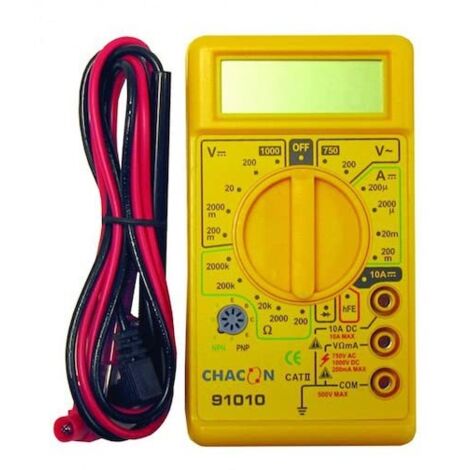Multimetro digitale - CHACON - 600 V - Schermo LCD 3,5 - Giallo