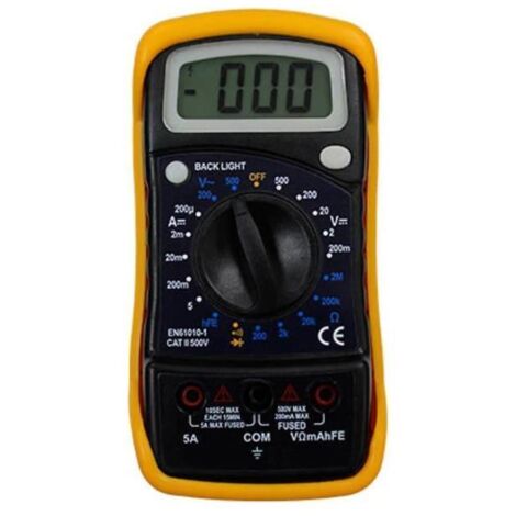 Multimetro digitale di base Multi tester 500 V CA/CC 5 A CA 5 A