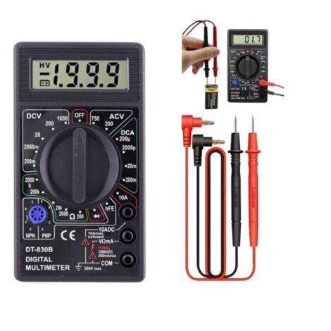 Multimetro Digitale DT830B Multimetro Digitale AC/dc LCD 750 / 1000V voltmetro amperometro Tester