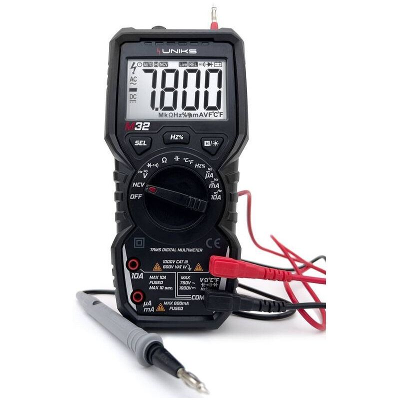 Multimetro digitale in trms Uniks ac/dc M32
