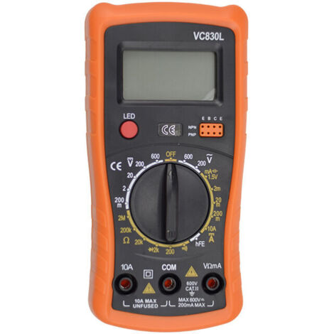 Multimetro digitale KZQ, multimetro digitale con portata automatica, tester elettrico professionale, voltmetro/resistenza, 1386931 mm