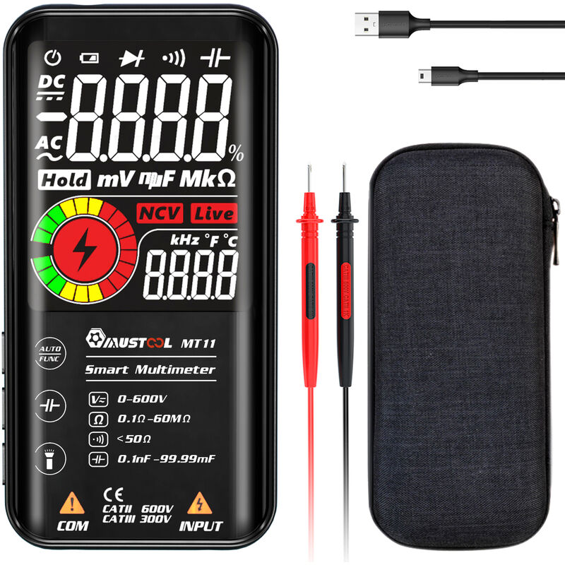 Drillpro - Multimetro digitale Metrologia Vero rms...