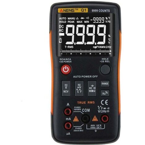 Multimetro digitale multifunzione, voltmetro, amperometro, misurazione ad alta precisione di resistenza AC/DC, capacità, frequenza, ciclo di lavoro, temperatura, tester diodi, ecc.