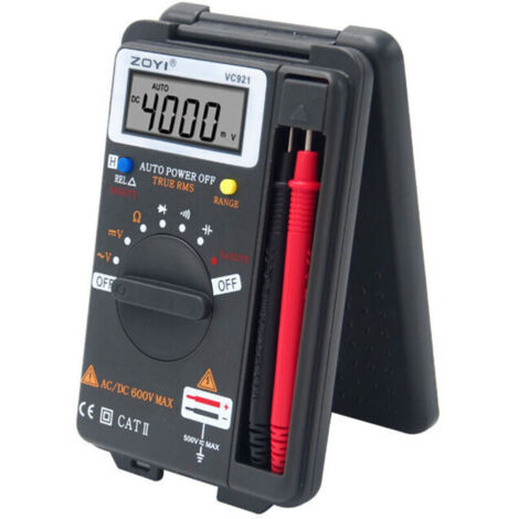 Multimetro digitale, multimetro digitale tascabile automatico VC921, multimetro tascabile portatile, voltmetro digitale tipo 4000 parole, voltmetro di prova, ecc.