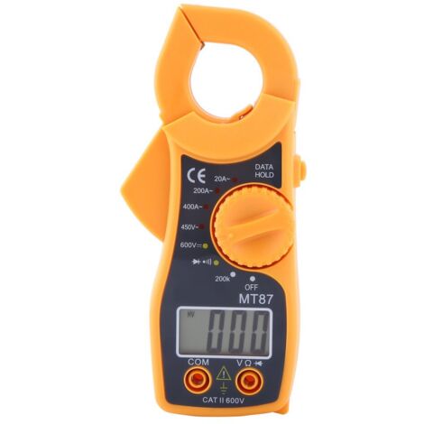 Multimetro digitale, pinza amperometrica AC/DC, voltmetro, amperometro, ohmmetro, tester di tensione, misuratore LCD, per misurare in sicurezza tensione, resistenza, corrente, per la casa, manutenzion