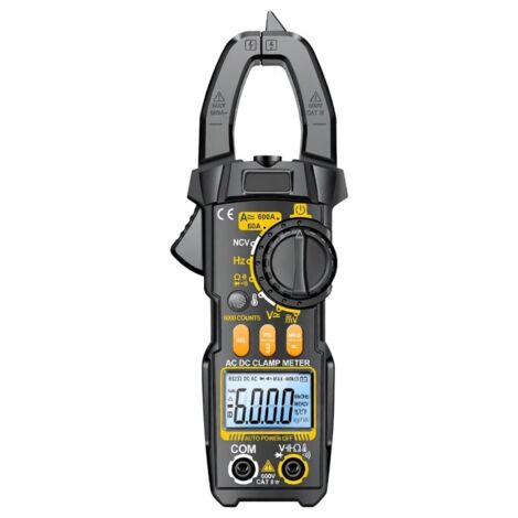 Multimetro digitale PN108, tester professionale con 6000 conteggi, display LCD, rilevamento diodi, misurazione di tensione, corrente, temperatura, Hz e Ohm.