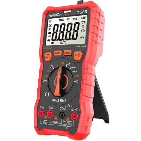 Multimetro digitale portatile, tester elettrico professionale, 6000 conteggi