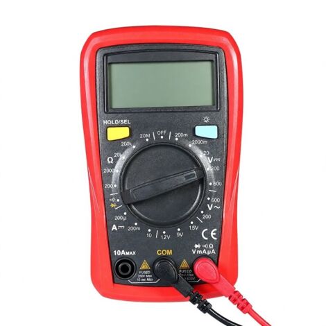 Multimetro digitale portatile UT33B+ con schermo LCD, misura tensione CC/CA, corrente CC, resistenza, tester multifunzione, voltmetro, amperometro