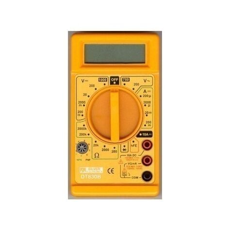 Multimetro Electricista Digital  Categoria Ii Dt830B Silver Electricistat