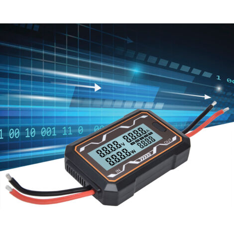 Multímetro LCD de CC de gran formato con retroiluminación ajustable, para sistemas solares, 0–60 V/150 A, multifuncional.