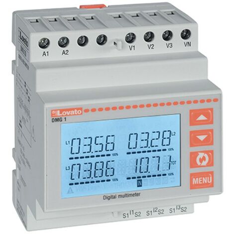Multímetro modular LCD Lovato 100-240VAC 115-250VDC DMG100