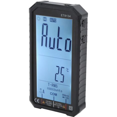 Multimetro multifunzione SJLERST ET8134, display LCD, automatico, con funzione di allarme, 10A, 600V