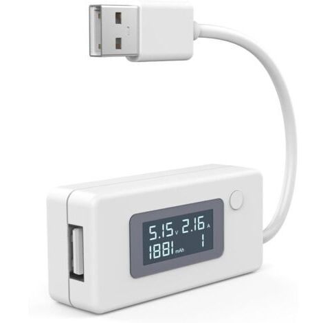 Multímetro, ohmímetro y amperímetro multímetro, voltímetro, amperímetro y medidor de capacitancia USB comprobador de voltaje, corriente y capacitancia eléctrica USB