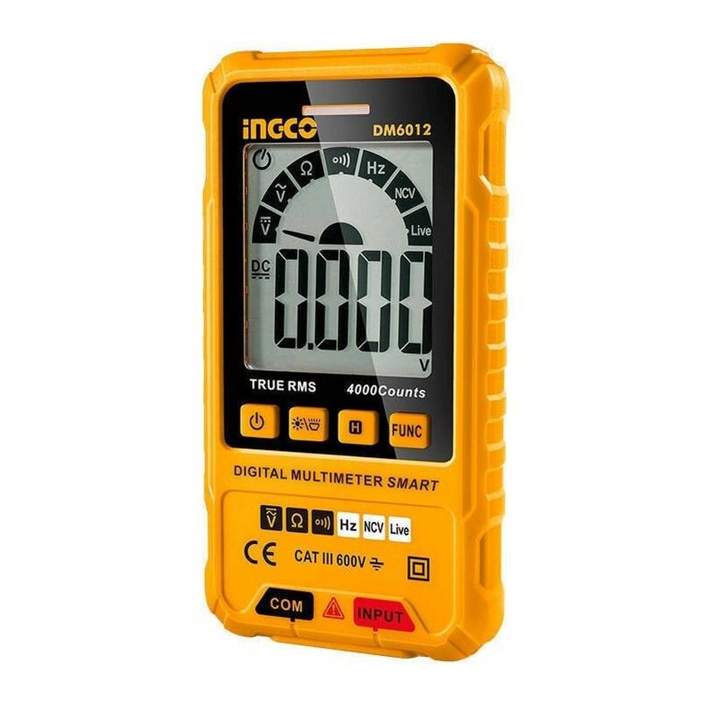 Image of Ingco - Multimetro tester digitale con cavi e puntali test misuratore elettronico 600V