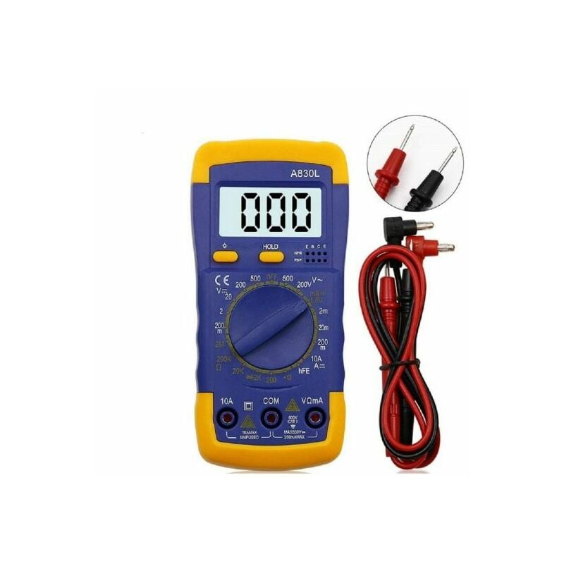 Image of Multimetro tester digitale lcd professionale misuratore volt ampere ohm A830L