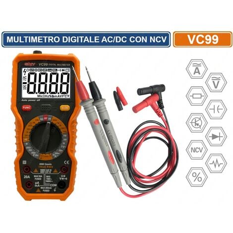 AUTRES MULTIMETRO TESTER DIGITALE PROFESSIONALE AC/DC IEC/EN 61010-1 CAT III 1000V CAT IV 600V