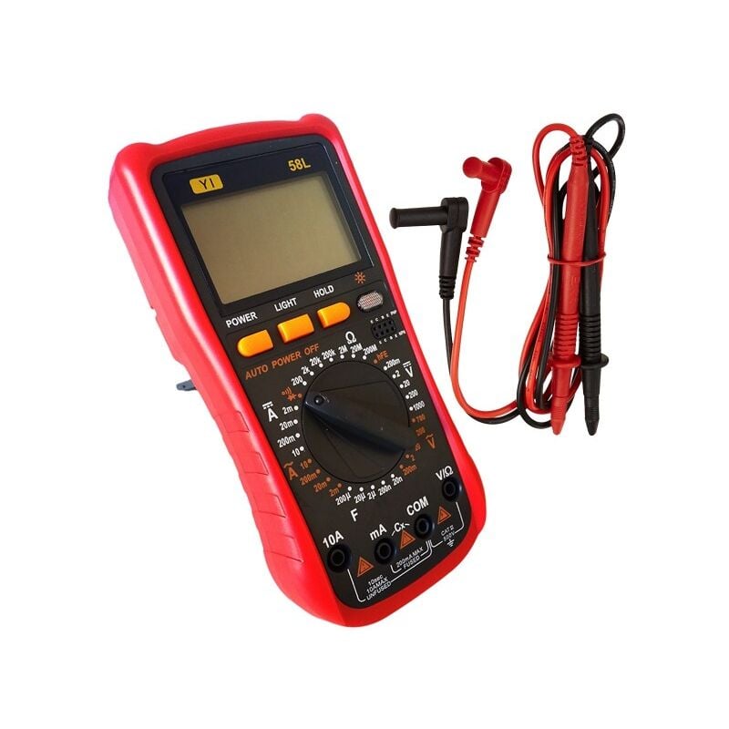 Image of Trade Shop Traesio - Trade Shop - Multimetro Tester Digitale Professionale Volt Ampere Farad Puntali Yi-58l