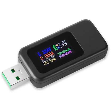 Multímetro USB 4-30V 0-6.5A - Probador Digital de Voltaje y Corriente