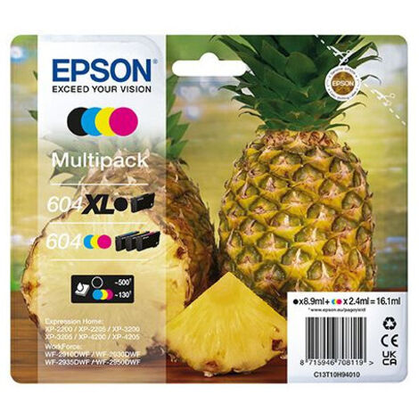MULTIPACK 4-COLOURS 604 XL BLACK