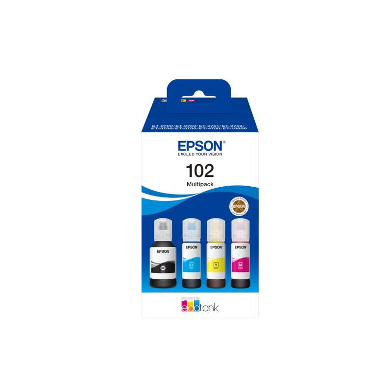 Multipack 4 couleurs EcoTank 102 (C13T03R640)