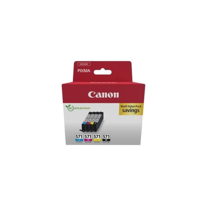 Multipack cartouches d'encre - CANON - CLI-571 Noir/Cyan/Magenta/Jaune
