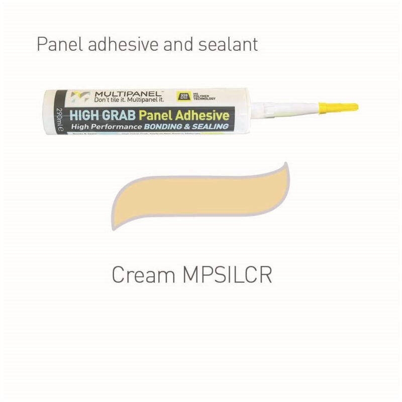 High Grab Adhesive & Sealant 290ml Cream - Multipanel